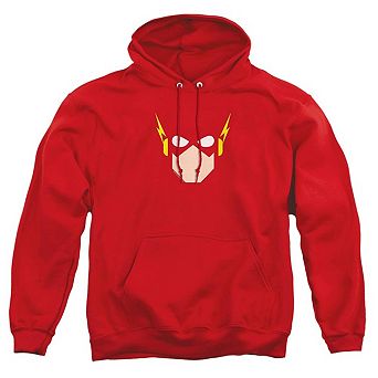 Justice League of America Flash Head Adult Pull Over Hoodie