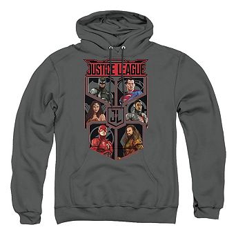 Justice League Movie League Of Six Adult Pull Over Hoodie