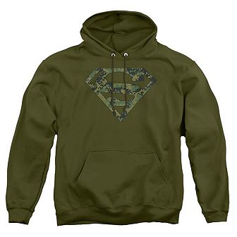 Superman Marine Camo Shield Adult Pull Over Hoodie