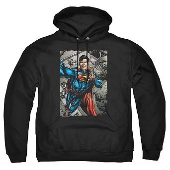 Superman Super Selfie Adult Pull Over Hoodie