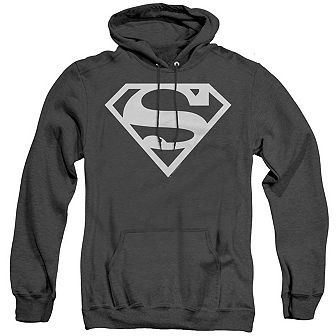 Superman Logo Adult Heather Hoodie