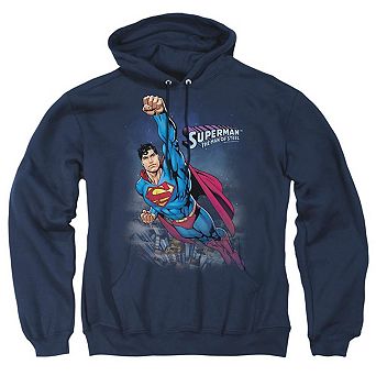 Superman Twilight Flight Adult Pull Over Hoodie