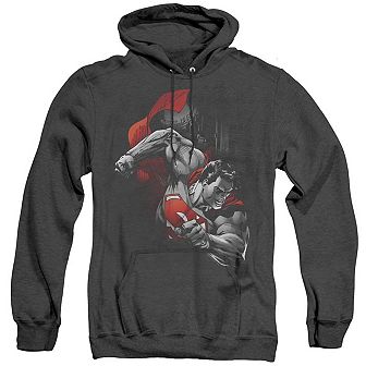 Superman My City Adult Heather Hoodie