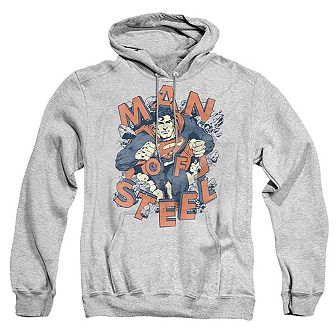 Superman Coming Through Adult Pull Over Hoodie