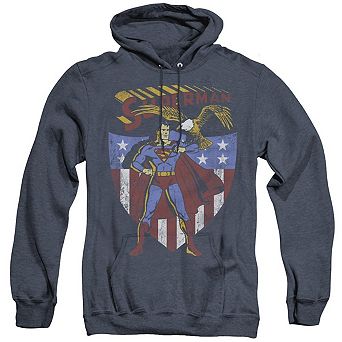 Superman All American Adult Heather Hoodie