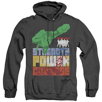 Justice League of America Heroic Qualities Adult Heather Hoodie