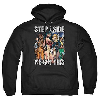 Justice League of America Heroines Adult Pull Over Hoodie