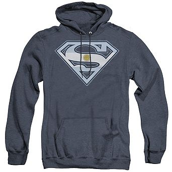 Superman Argentinian Shield Adult Heather Hoodie