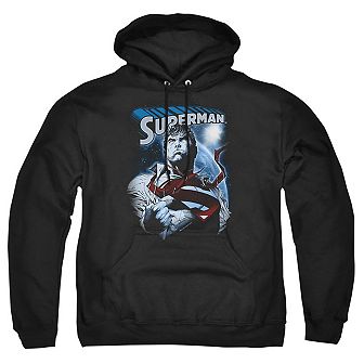 Superman Protect Earth Adult Pull Over Hoodie