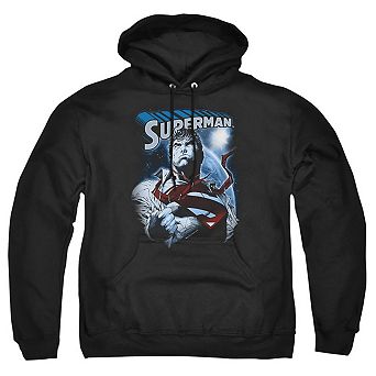 Superman Protect Earth Adult Pull Over Hoodie