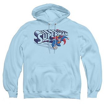 Superman Under Logo Adult Pull Over Hoodie