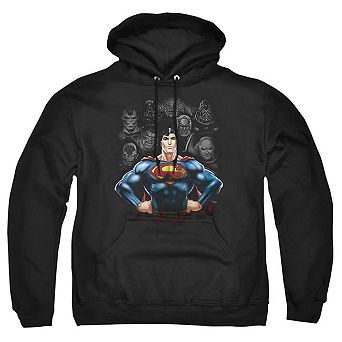 Superman Villains Adult Pull Over Hoodie