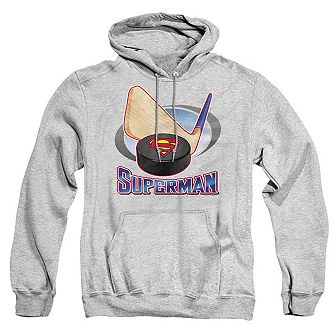 Superman Hockey Stick Adult Pull Over Hoodie