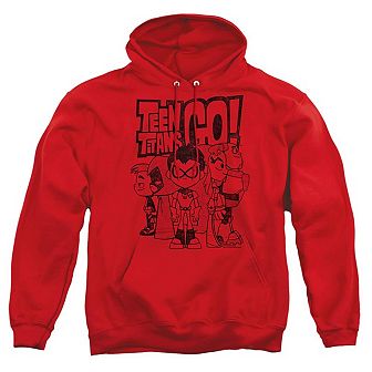 Teen Titans Go Team Up Adult Pull Over Hoodie