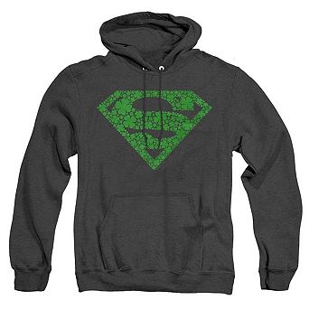 Superman St. Patrick´s Day Shamrock Logo Adult Heather Hoodie