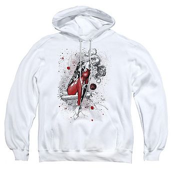 Justice League of America Harley Sketch Adult Pull Over Hoodie