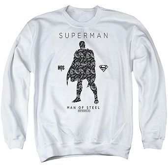 Superman Paisley Sihouette Adult Crewneck Sweatshirt