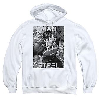 Superman Flight Of Steel Adult Pull Over Hoodie