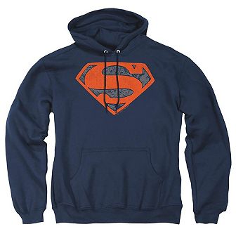 Superman Vintage Shield Collage Adult Pull Over Hoodie