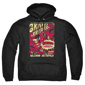 Superman Metropolis Meltdown Adult Pull Over Hoodie