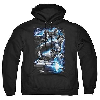 Justice League of America Atmospheric Adult Pull Over Hoodie