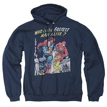 Justice League of America Fastest Man Adult Pull Over Hoodie
