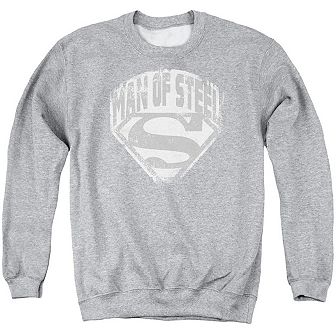 Superman Man Of Steel Shield Adult Crewneck Sweatshirt