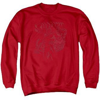 Superman Code Red Adult Crewneck Sweatshirt
