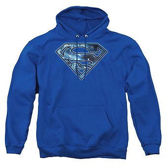 Superman On Ice Shield Adult Pull Over Hoodie