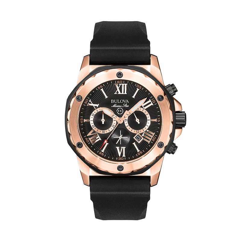 Bulova Men's Marine Star Stainless Steel Chronograph Watch - 98B104, Multicolor
