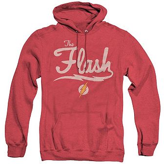 Justice League of America Old School Flash Adult Heather Hoodie