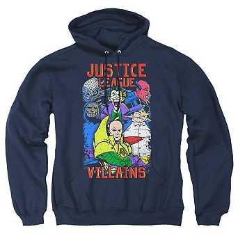Justice League of America Villains Adult Pull Over Hoodie