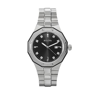 Bulova Men's Marine Star Diamond Stainless Steel Watch 98D103