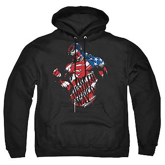 Superman The American Way Adult Pull Over Hoodie