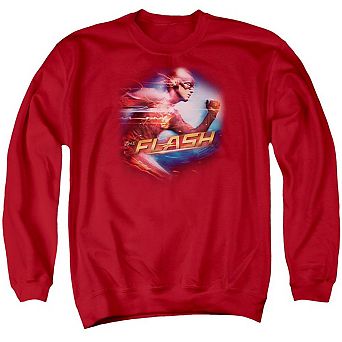 The Flash Fastest Man Adult Crewneck Sweatshirt