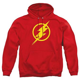 Justice League Movie Flash Solid Color Adult Pull Over Hoodie
