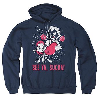Teen Titans Go Suckas Adult Pull Over Hoodie