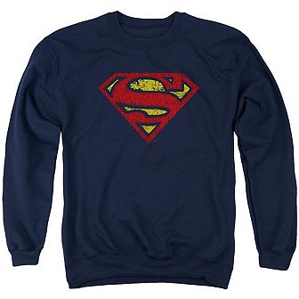Superman Crackle S Adult Crewneck Sweatshirt