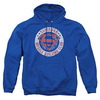 Superman Muscle Club Adult Pull Over Hoodie