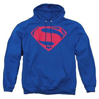 Justice League Movie Superman Solid Color Adult Pull Over Hoodie