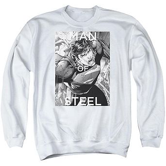 Superman Flight Of Steel Adult Crewneck Sweatshirt