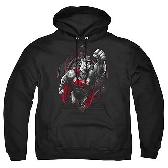 Superman Propaganda Superman Adult Pull Over Hoodie