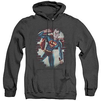 Superman Vintage Steel Adult Heather Hoodie