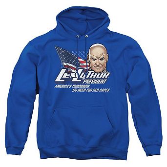 Superman Lex For President Adult Pull Over Hoodie