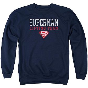 Superman Lifting Team Adult Crewneck Sweatshirt