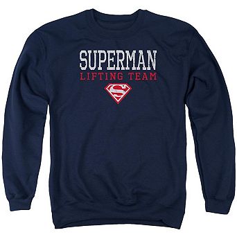 Superman Lifting Team Adult Crewneck Sweatshirt