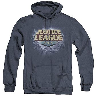 Justice League of America Storm Logo Adult Heather Hoodie