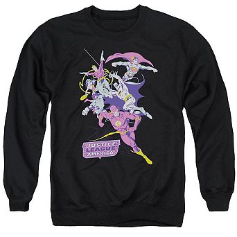 Justice League Of America Colorful League Adult Crewneck Sweatshirt