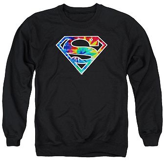 Superman Superman Tie Dye Logo Adult Crewneck Sweatshirt