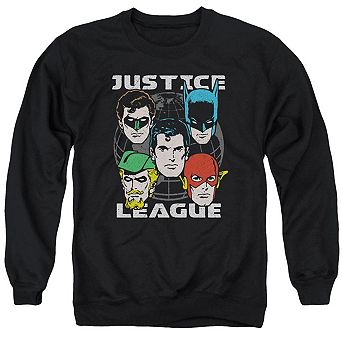Justice League Of America Head Of States Adult Crewneck Sweatshirt